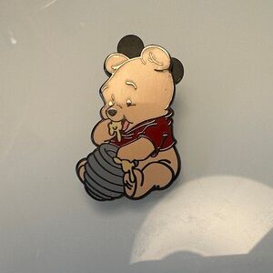 Disney Winnie the Pooh Pin in Beige, Red, Gray and Black